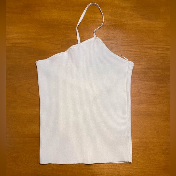 GREY LAB Tops - NWT Grey Lab White One Shoulder Strap Knit Tank Top